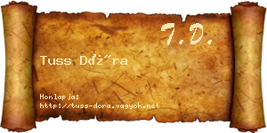 Tuss Dóra névjegykártya